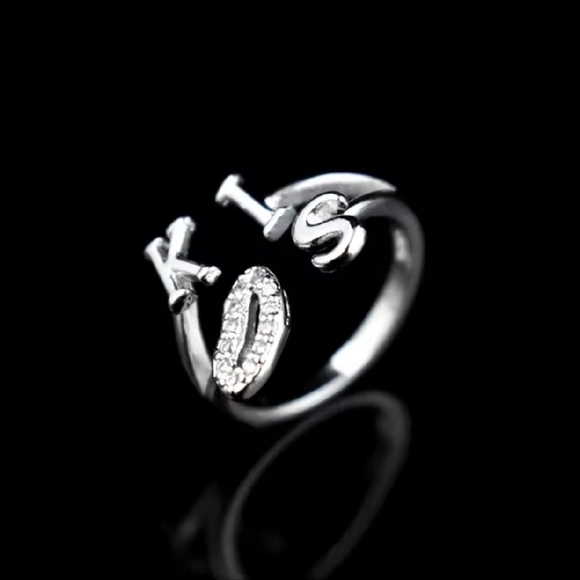 Silver 'KISS' Ring - Picture 3 of 6